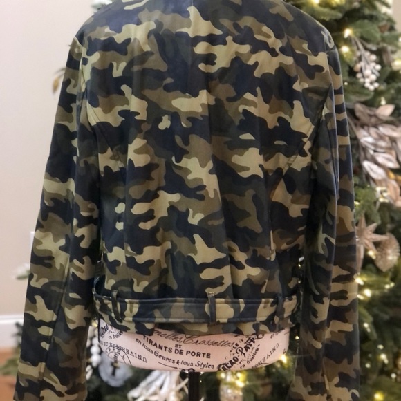 NWT Michael Kors Smoky Olive Cameo Cropped Jacket - Picture 3 of 10